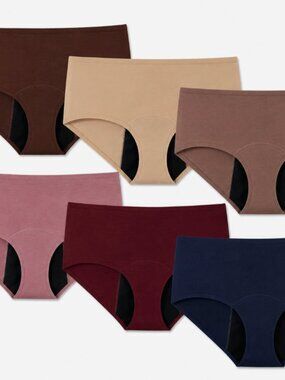 Period Panties Women's Plus 4XL Leakproof INNERSY Multicolor 2 3-Packs 6 pairs